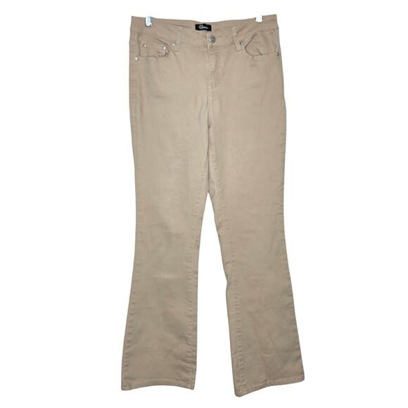 Tailormade Khaki Tan High Waist Flare Jeans Womens SZ 6 Boho Minimalist Y2K - Picture 1 of 4